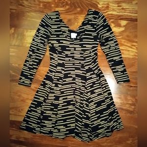 Anthropologie HD In Paris Black Saraid Dress